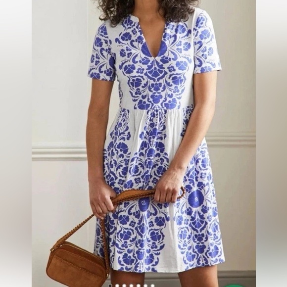 Boden Dresses & Skirts - Boden Easy Notch Neck Midi Jersey Dress, Women’s Size 14L. Pockets!